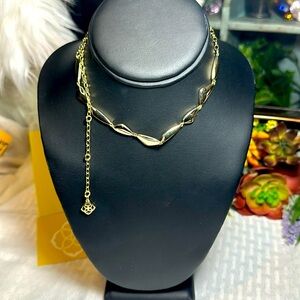 Kendra Scott necklace “Kira” collar bib Gold